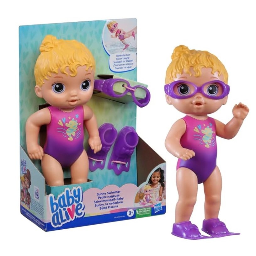 Boneca Baby Alive Bebê Piscina Loira - Hasbro | Shopee Brasil