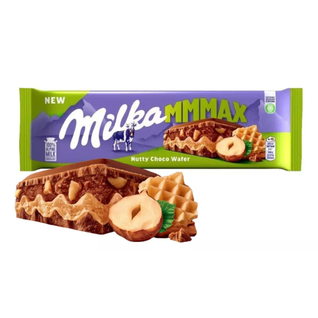 Barra Chocolate Milka Nutty Choco Wafer 270g Importado
