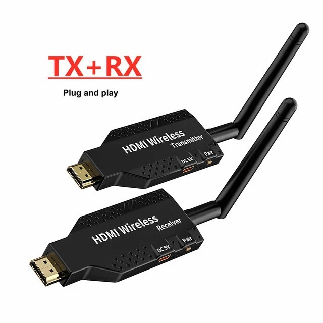 Transmissor E Receptor De Vídeo Hdmi Sem Fio Rx Tx Usb Extensor HDMI ...