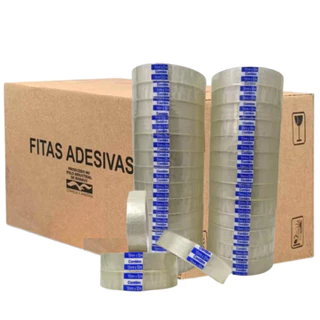 Caixa com 50 Fitas adesiva 18x50 Metros Durex Transparente