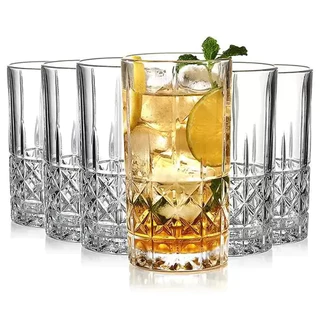 Jogo De Copos Vidro 6 Peças Clear Onix 360ml Kehome 88086