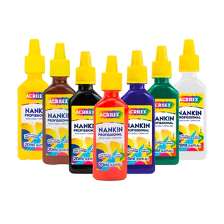 Kit 5 Tinta Nankin Profissional para Contornos 20ml Acrilex