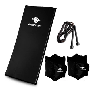 Kit Treino em Casa Colchonete + Caneleira Tornozeleira + Corda de Pular Perda de Peso Musculação Academia
