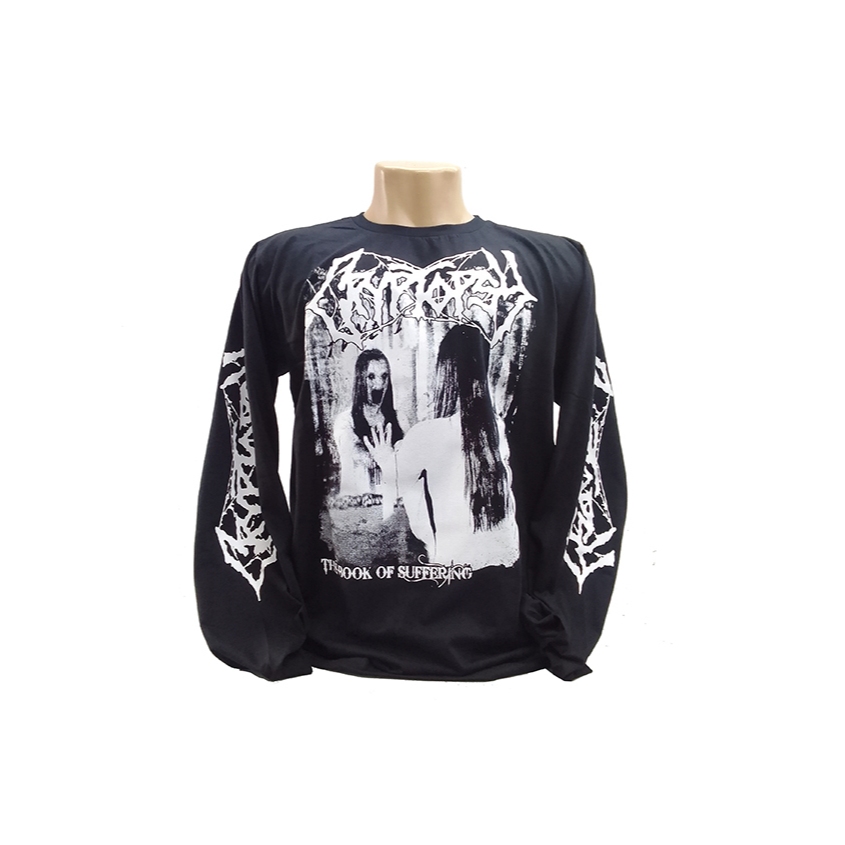 Camiseta Cryptopsy the Book of Suffering manga longa. Death metal ...