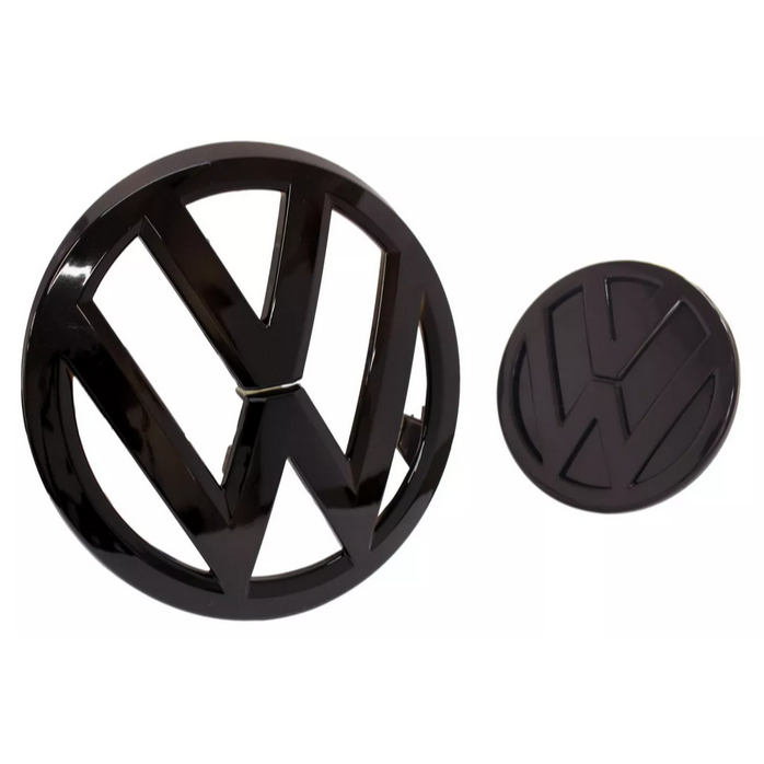 Kit Emblemas Dianteiro Traseiro Preto Vw Up Tsi Mpi 2014/22