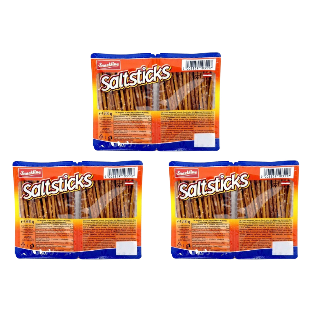 Kit Com 3 Salgadinhos Saltsticks Snackline Pretzel 200g | Shopee Brasil