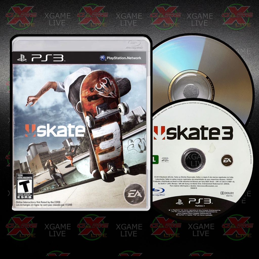 Skate 3 - PS3 DVD ORIGINAL By XGAMELIVE | Shopee Brasil