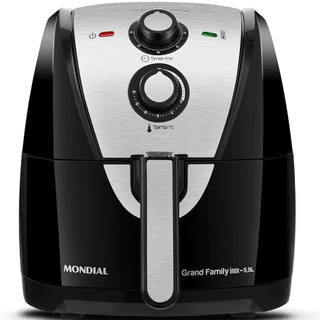 Fritadeira Air Fryer Mondial Grand Family Inox 5,5 Litros AF-55i