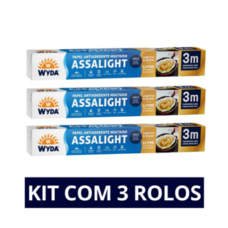 3 Rolos Papel Assalight Antiaderente Premium 3m FRITADEIRA ELÉTRICA GRELHAR  Casa - Wyda