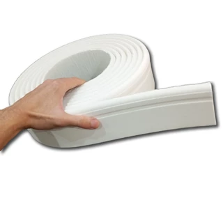Rodapé de EVA Flexível - Moldura Autocolante 8cm - 5 Metros - Simplefix