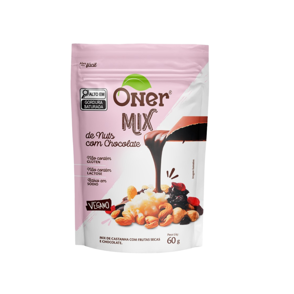 Mix de Nuts com Chocolate 60g - Oner