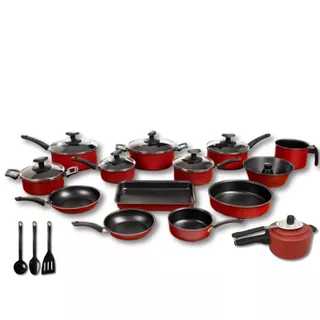 Conjunto Panelas 17 Pc Antiaderente Panela Pressão 2 litros