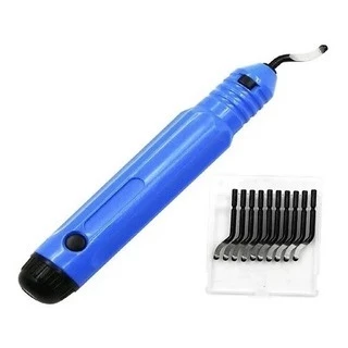 Rebarbador Manual Aço Madeira Plástico + 10 Lâminas Escareador