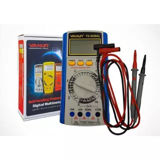 Multimetro Digital Universal Auto Power Off Beep Termômetro Frequencímetro Yaxun Yx-9208al