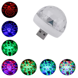 Mini Globo Led USB RGB DJ Bola Strobe Para Celular Disco Laser Luz Portátil Para O Palco Festa