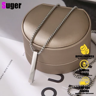 Colar de aço de titânio design de coluna personalizado masculino pingente aço inoxidável acessórios