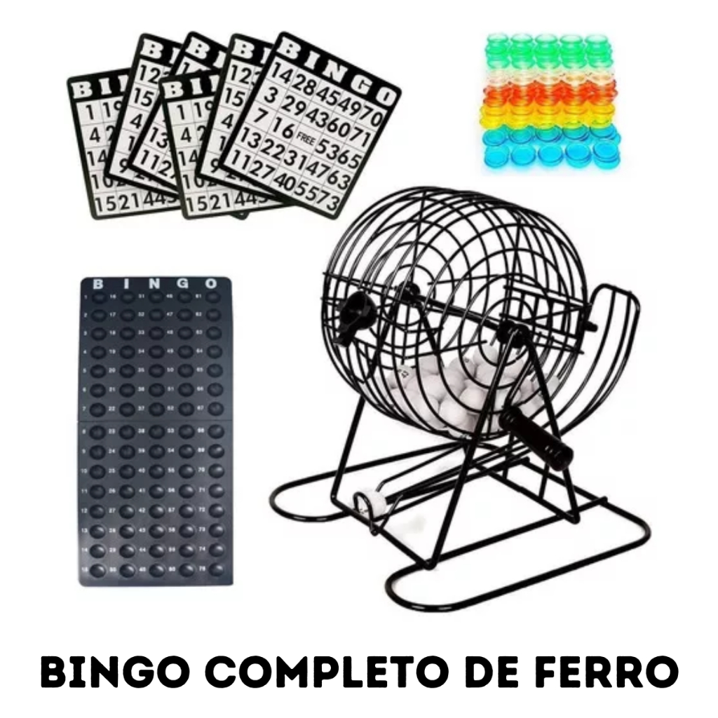 Brinquedo Jogo De Bingo com Roleta e Cartelas Reutilizaveis | Shopee Brasil