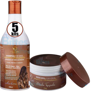 5 KIT MORENA ILUMINADA VIA CHARM COSMÉTICOS ATIVADOR DE TONS CASTANHOS