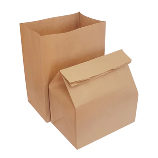 Saco Kraft Delivery SOS Tam G com 100 un Cor Pardo