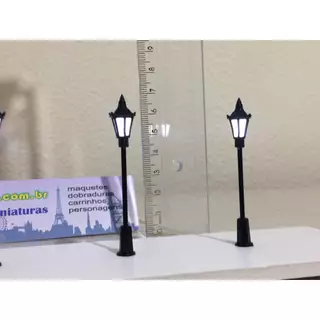 10 Poste H=6cm Led 3v Maquete Postinho 1:50 1:64 1:75 dioramas 1/64 1/87