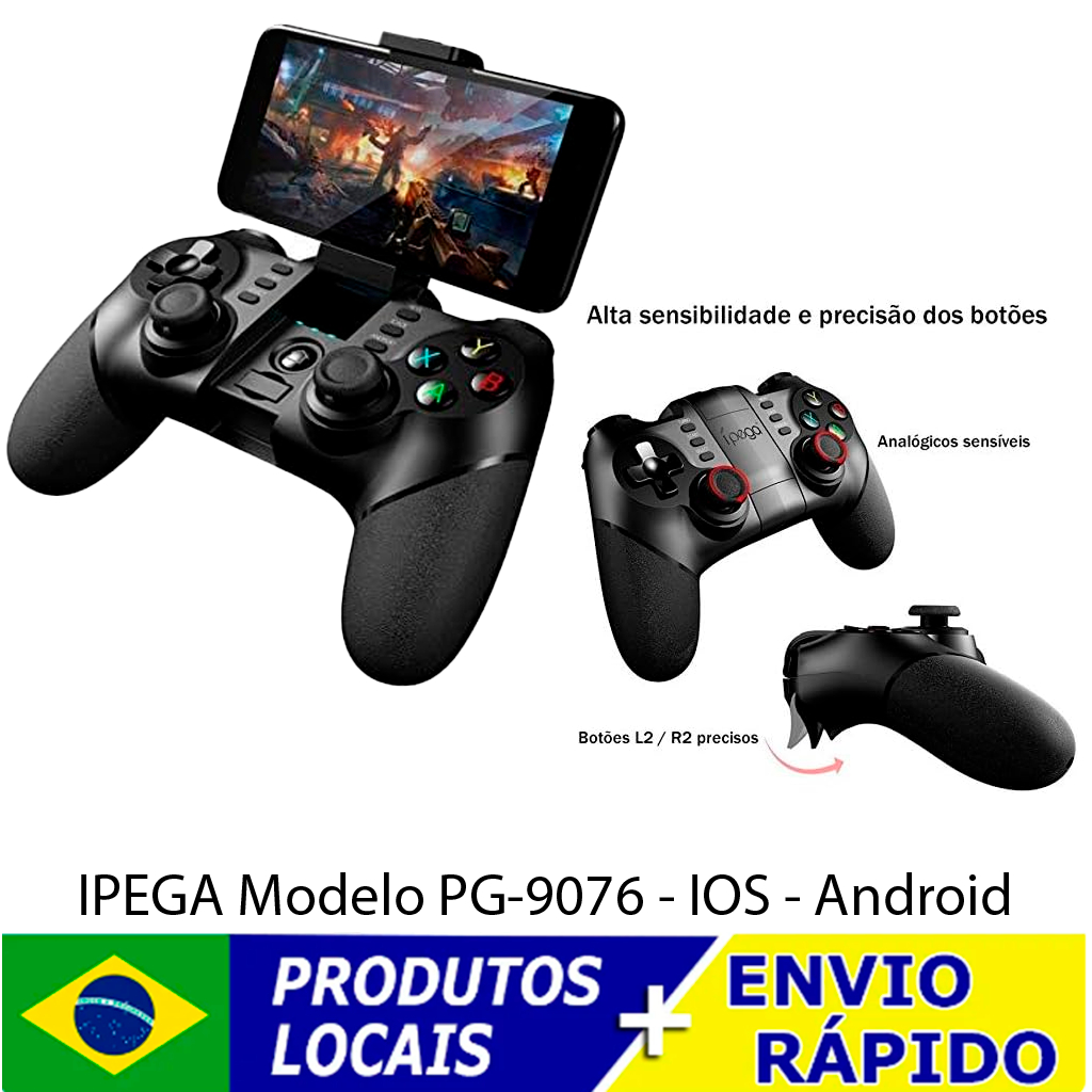 Controle Ipega PG9076 PC Celular PS3 Smart TV Bluetooth