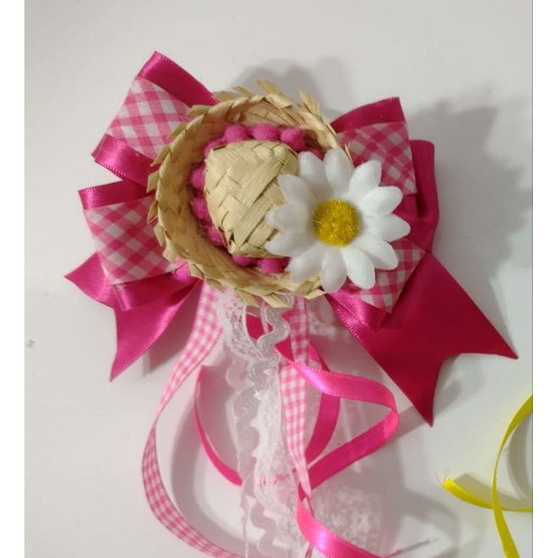 laço junino com chapeuzinho festa junina são joao | Shopee Brasil