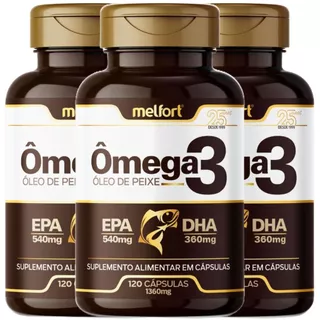 Ômega 3 1360mg 360 Cápsulas Melfort Suplemento