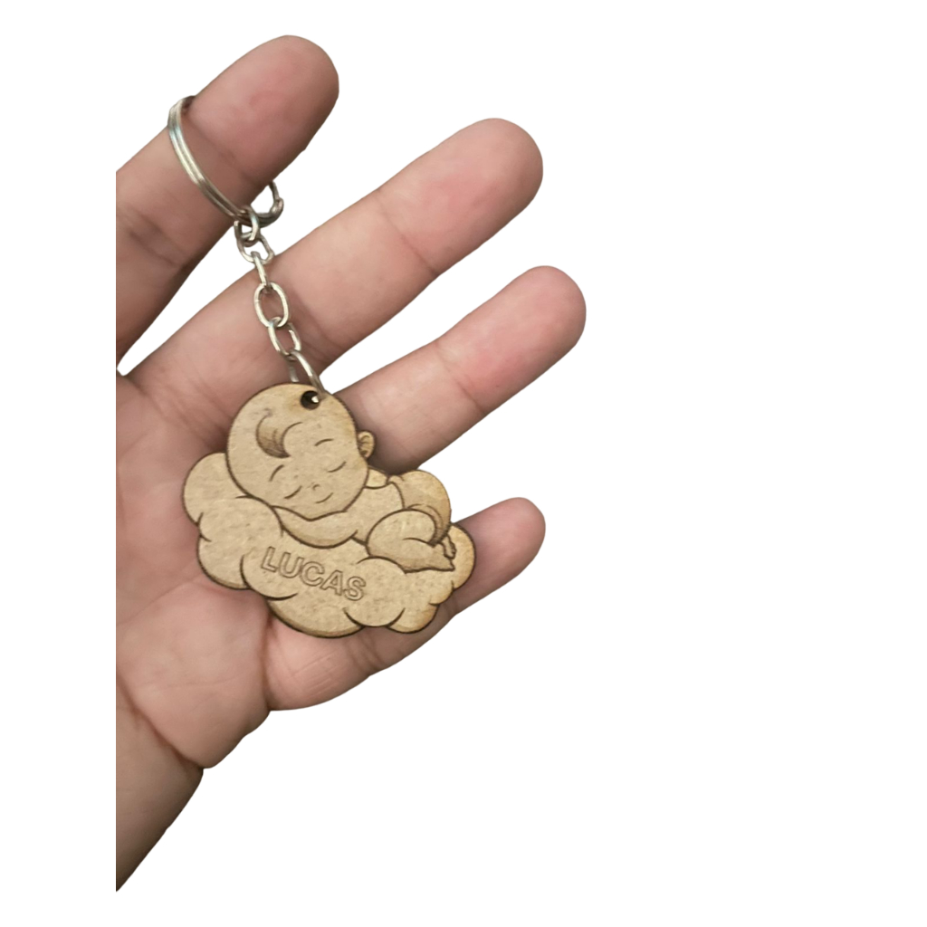 50 Lembrancinhas Chaveiro Mdf Chá De Bebê