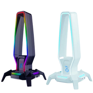 Suporte de Mesa Para Fone de Ouvido Gamer RGB com Hub USB 3.0