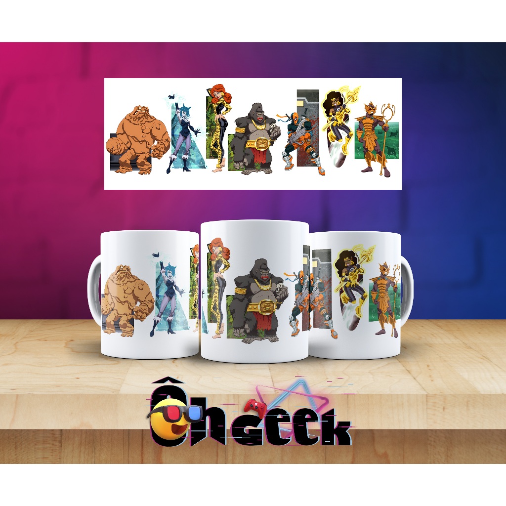 Caneca DC - Cara-de-Barro, Killer Frost, Giganta, Gorila Grodd ...