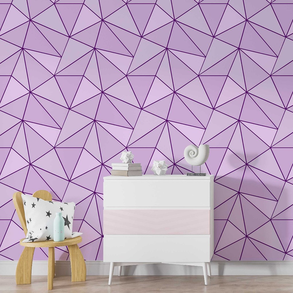 Papel de Parede Adesivo Tons de Lilás Pastel e Roxo - Vinil Autocolante ...