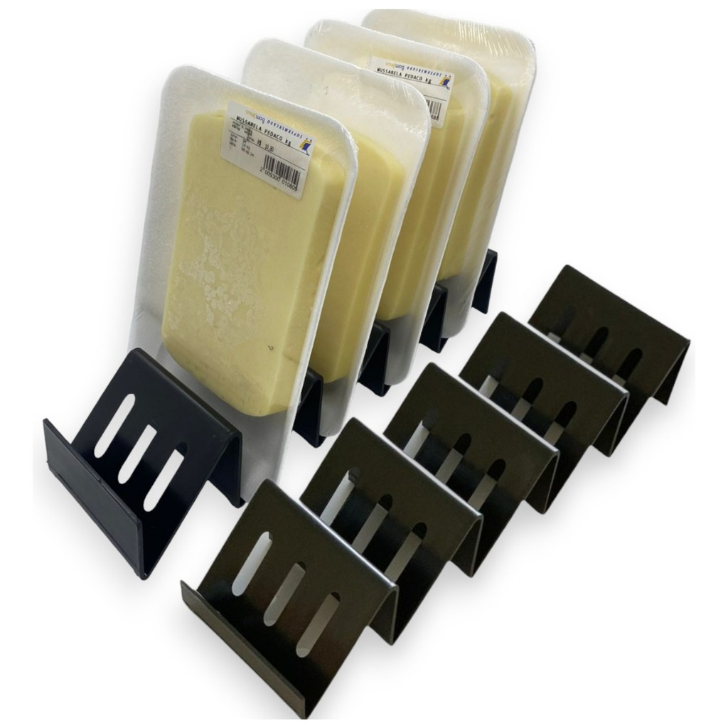Kit com 5 Expositor Suporte Escadinha Supermercado Carnes Frios Bandeja