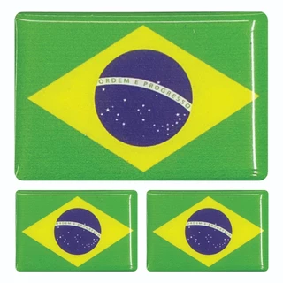 Adesivo Bandeira País Brasil Resinado P/decoração Carro Moto