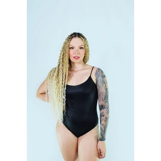 Maiô Alça Feminino Moda Praia Natação Cirrê Premium Liso