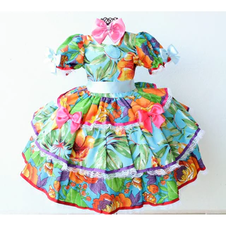 Vestido Festa Junina Julina Lindo Caipira Caipirinha São João