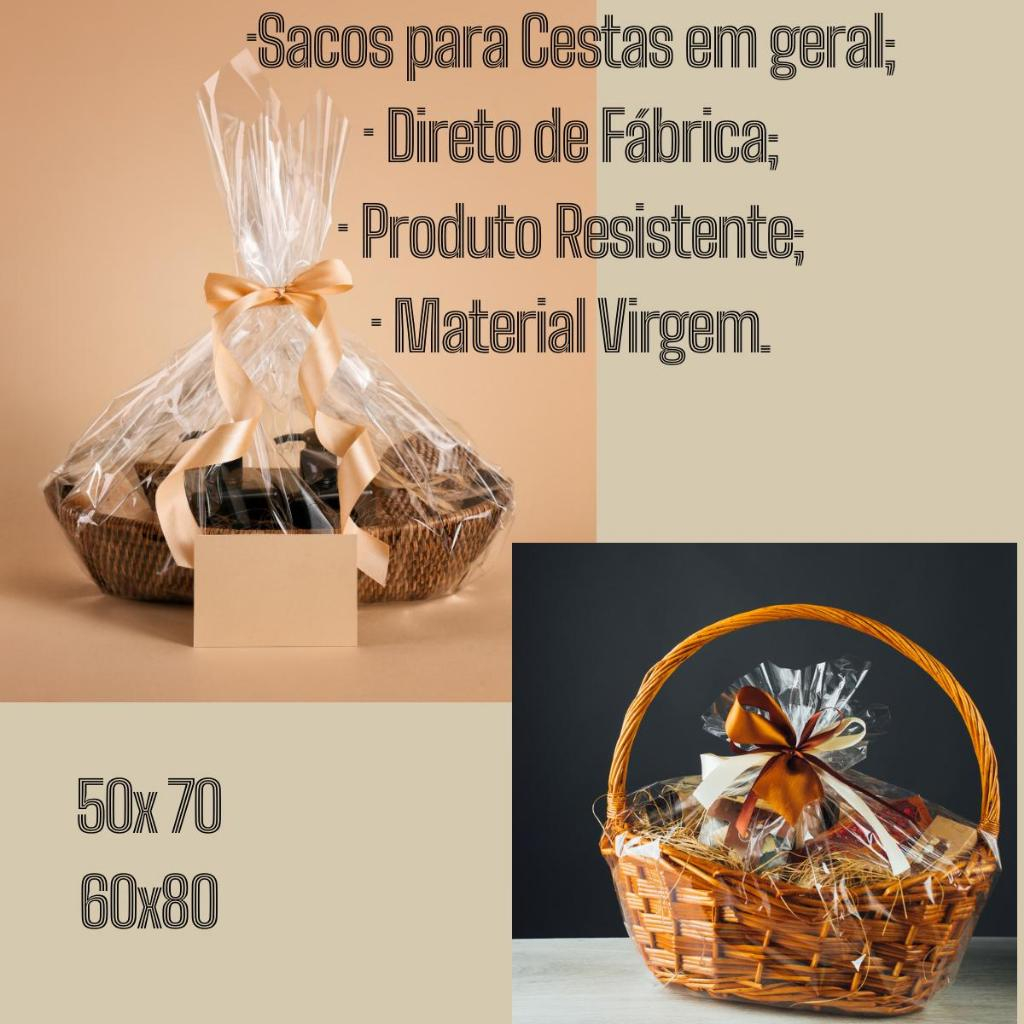 Saco Transparente Brilhante para Cestas, Café da manhã, e Cestas em ...