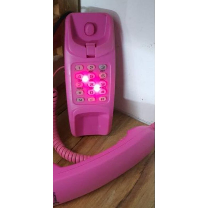 telefone com fio rosa pink( retrô)para colecionadores | Shopee Brasil