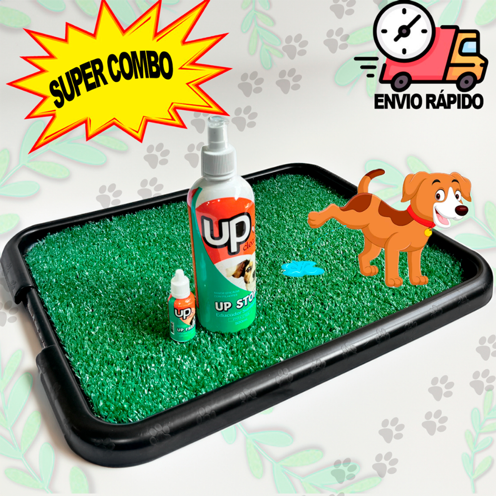 Sanitário Pra Cachorros Grama Sintética Tapete Higiênico + Xixi Sim Não