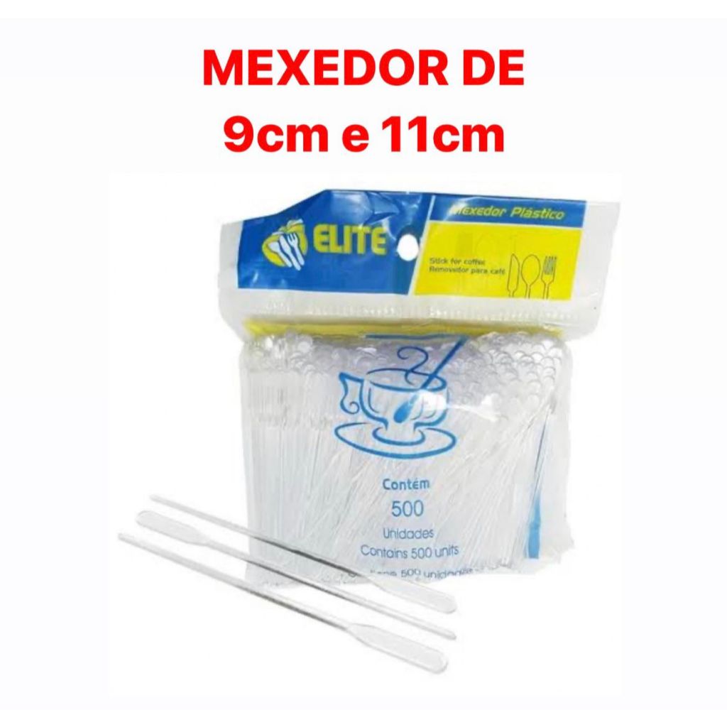 Mexedor de café e drink de 9cm e 11cm com 500uni, 1000uni e 1500uni