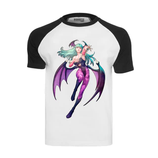 Camiseta Raglan Morrigan Vampira Anime Sexy Jogo Adulto Infantil