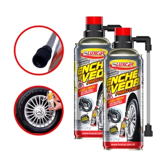 Kit 2 Reparador Instantâneo De Pneu Enche e Veda Luxcar 400ml Reparador De Pneu Spray