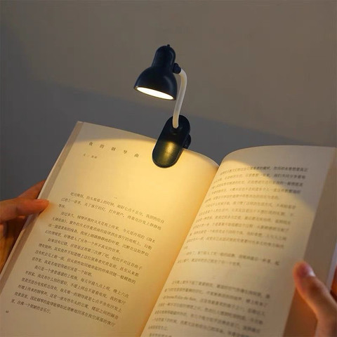 Mini Lâmpada De Mesa LED Alimentada Por Bateria Livro De Leitura com Clipe De suporte Luz Ajustável Portátil. — foto 1 — Achou Levou Brasil