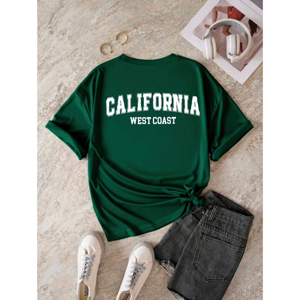 Camiseta Camisa e Feminino Oversized Camisetão California