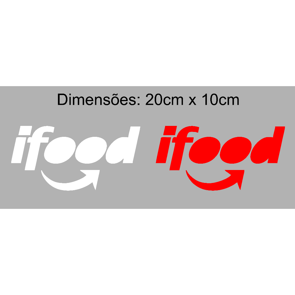 Adesivo Ifood aplicativo branco ou vermelho
