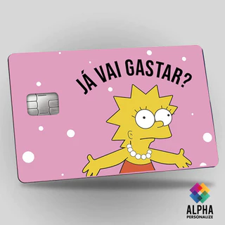 Pelicula para cartão adesivo liza lisa simposons já vai gastar carttão de credito debito alimentação