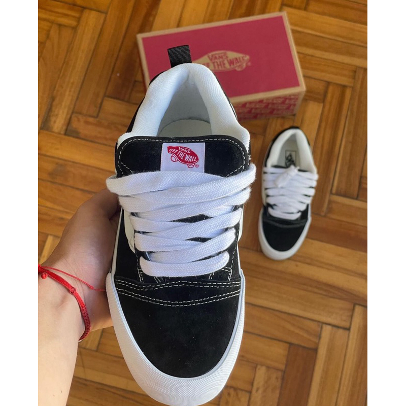 Vans KNU Skool Vintage Tênis Casual Skate Preto E Branco