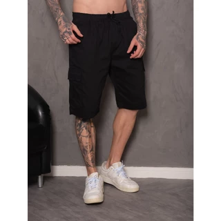 Bermuda Cargo sarja Masculina com Cordão na Cintura