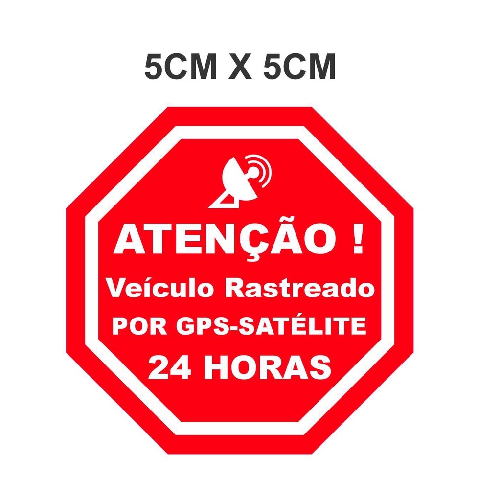 Adesivo Veículo rastreado por GPS satélite | Shopee Brasil