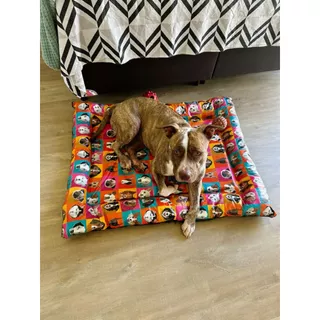 CAMA PET GRANDE GG 100% IMPERMEÁVEL PARA CÃES E GATOS COLCHONETE PET COURINO 80X100