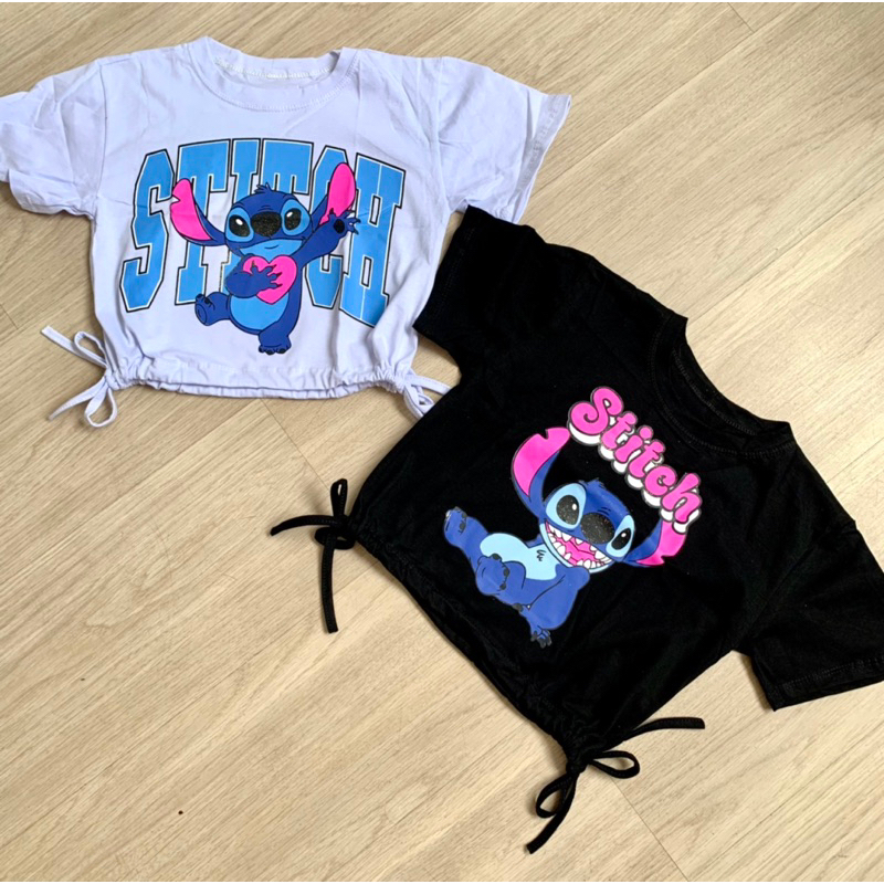 Camiseta Cropped Infantil e Juvenil Stitch | Shopee Brasil